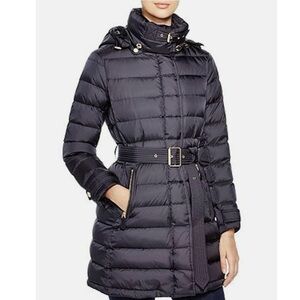 Burberry Black Winterleigh Quilted Belted Down Puffer Coat - Size: Large